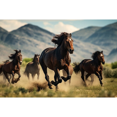 Canvas of Horses Running